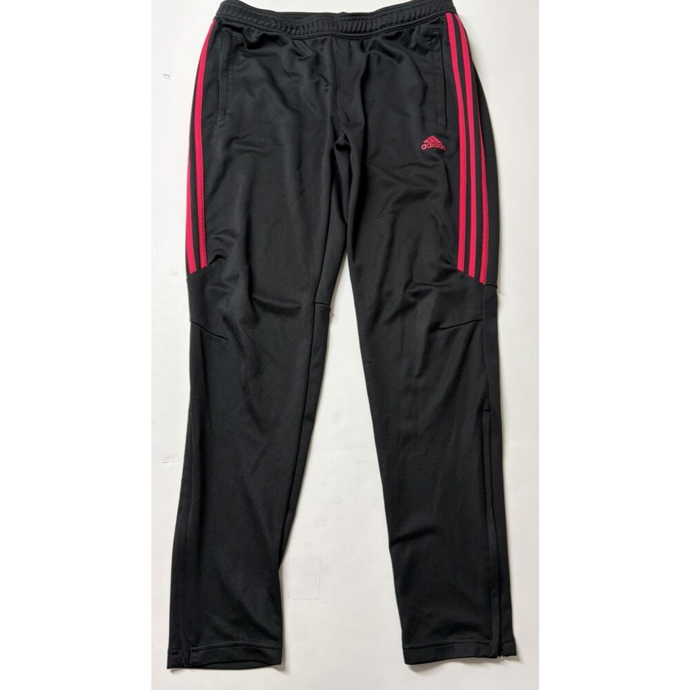 Adidas Climacool Training Soccer Tapered Track Pants Black Red Mens Size Large
